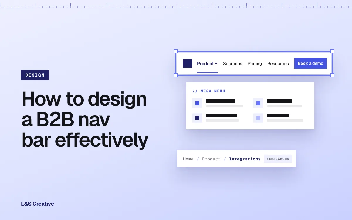 How to design a B2B Website nav bar effectively