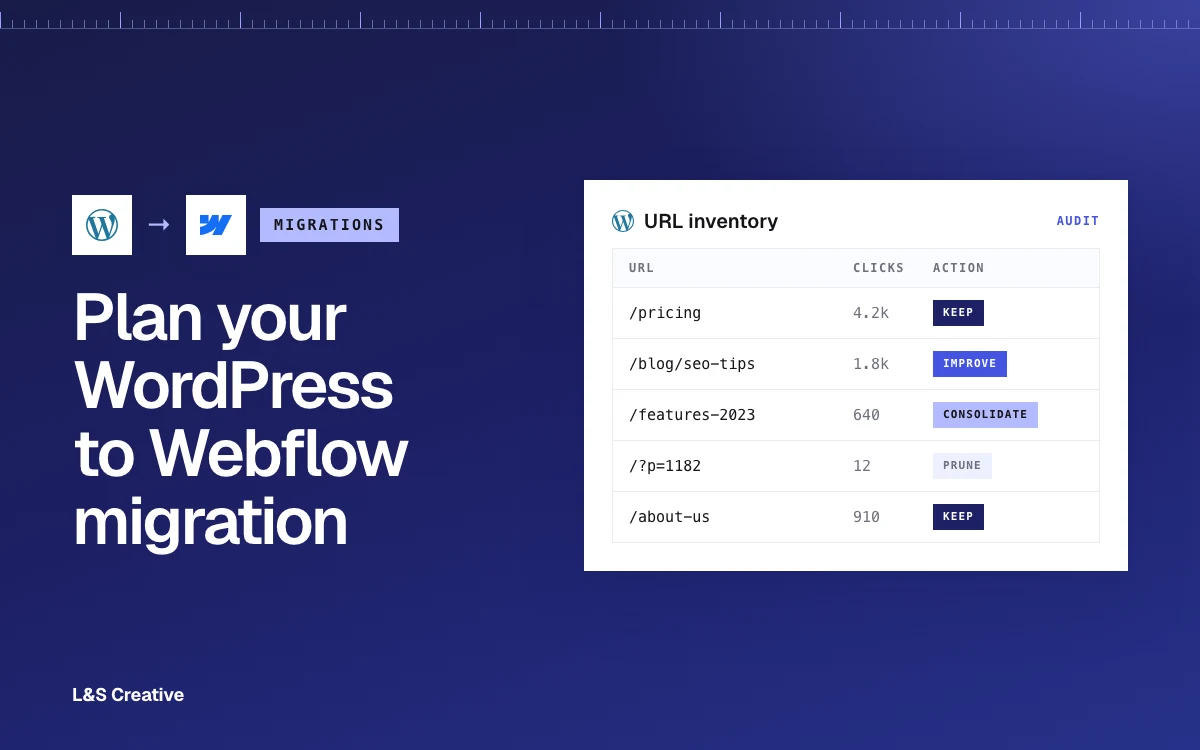 How to Plan a WordPress to Webflow Migration: Audit, Inventory, and Scope