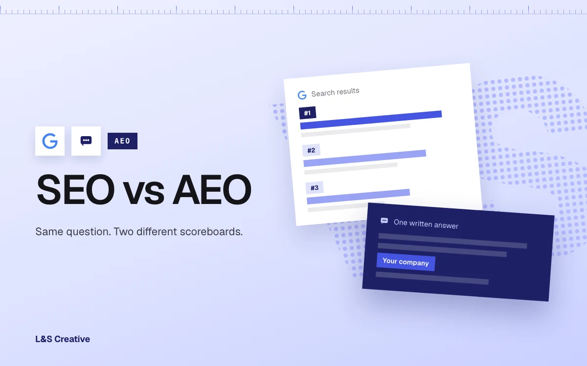 SEO vs AEO: The Difference, Explained for B2B Teams cover