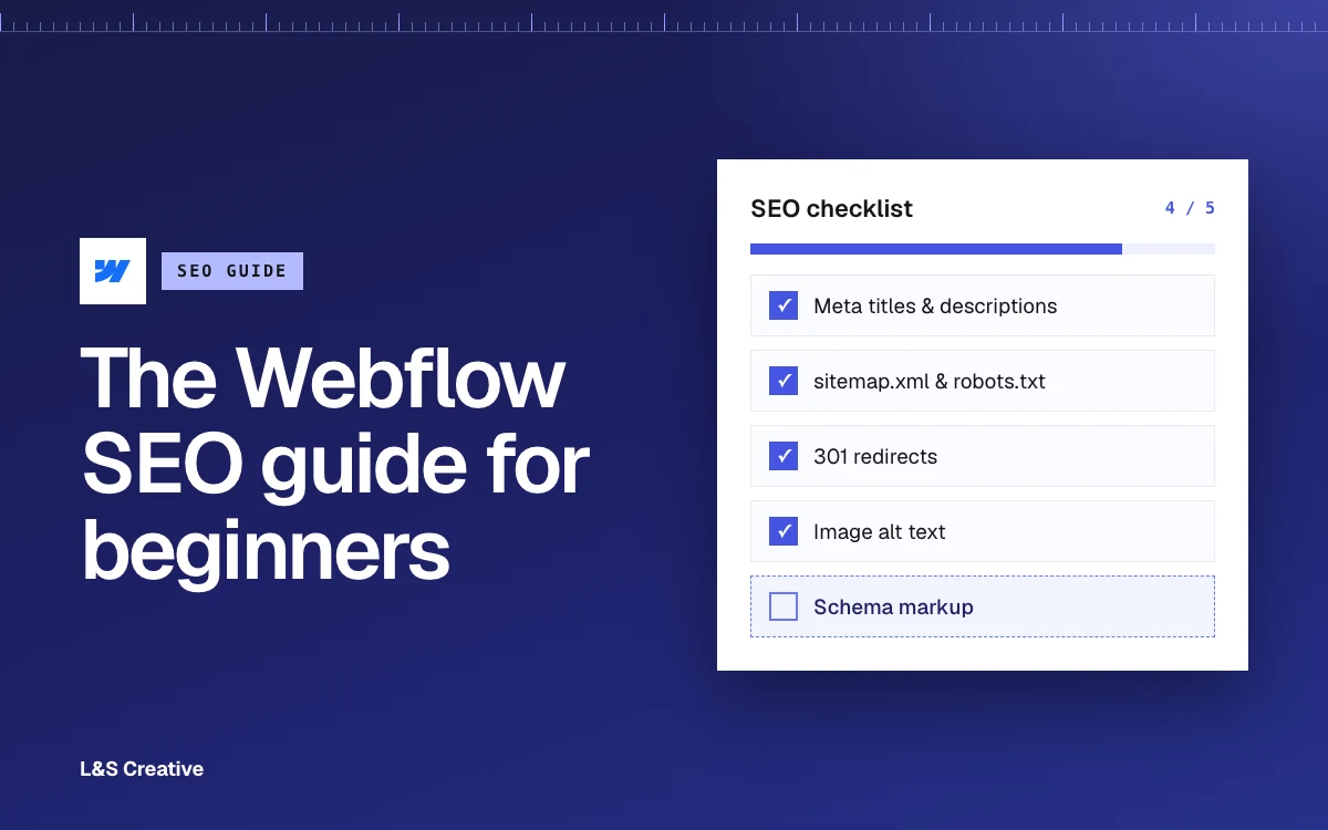 Webflow SEO guide 2026 cover