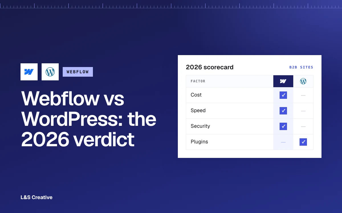 Webflow vs WordPress: The 2026 B2B Verdict cover