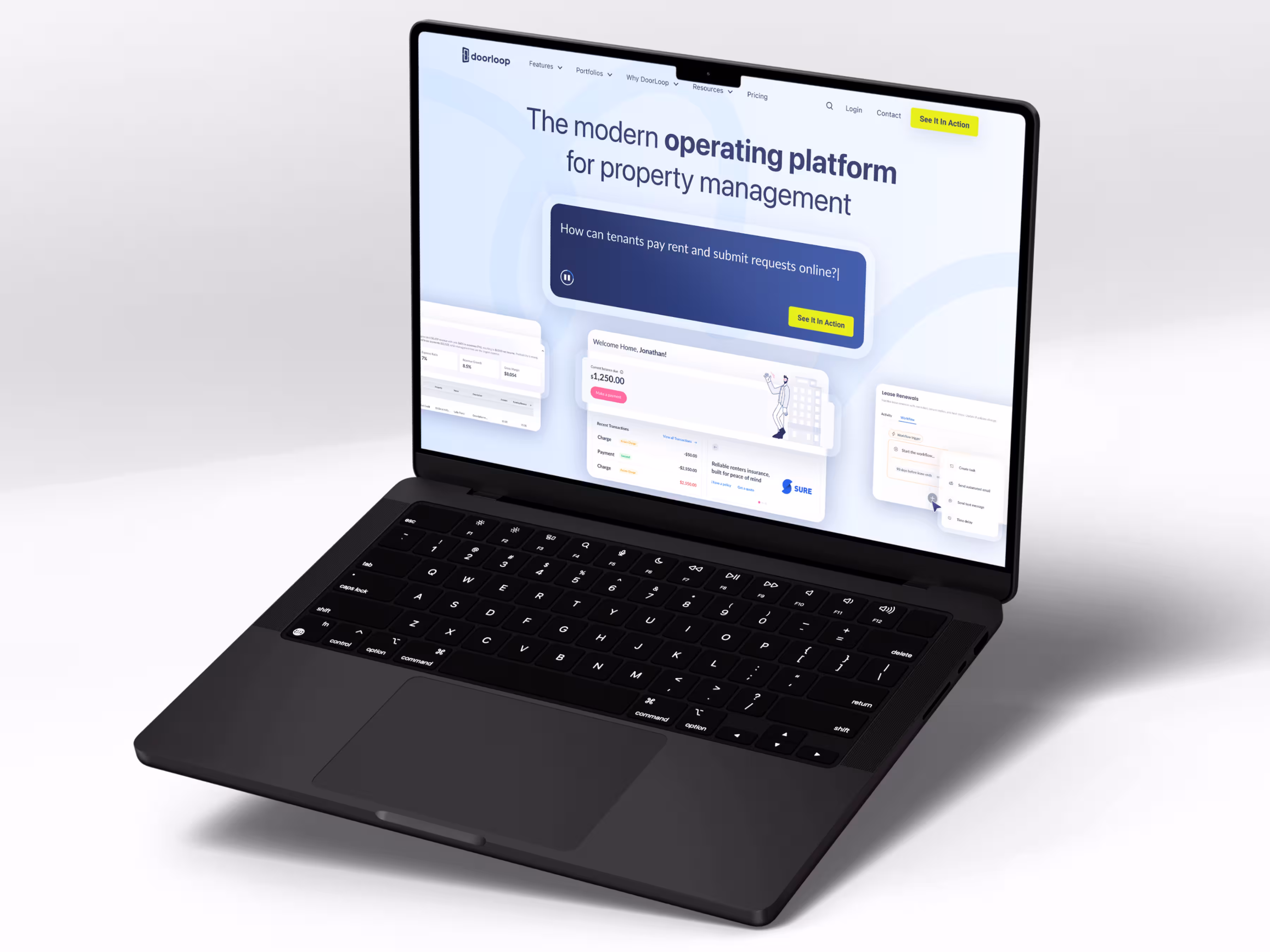 DoorLoop property management software website designed by L&S Creative