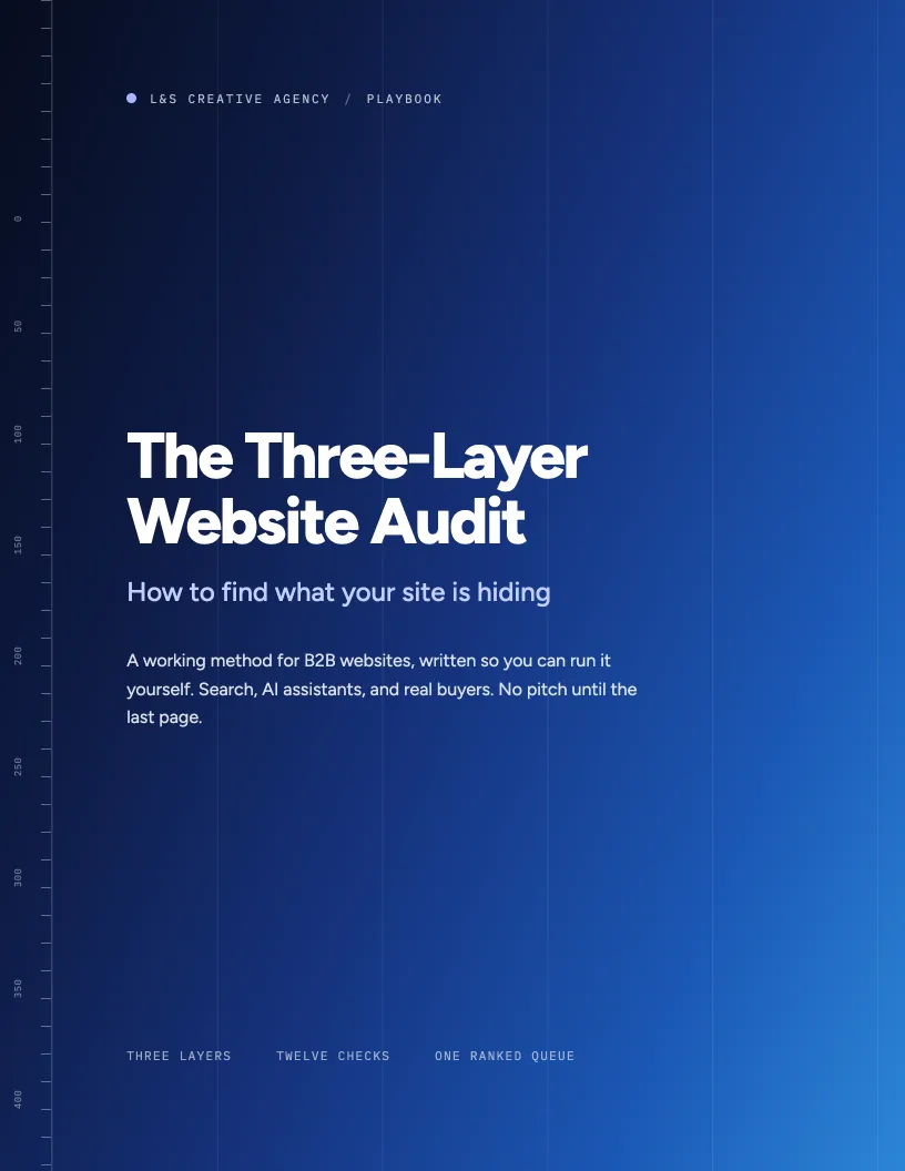 Cover of The Three-Layer Website Audit playbook