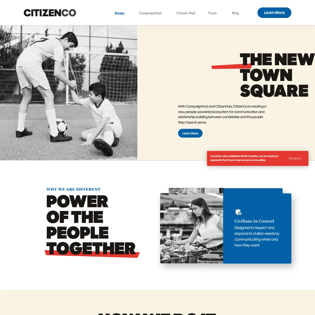CitizenCo community engagement website designed by L&S Creative